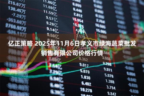 亿正策略 2025年11月6日孝义市绿海蔬菜批发销售有限公司价格行情