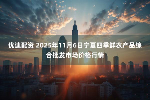 优速配资 2025年11月6日宁夏四季鲜农产品综合批发市场价格行情